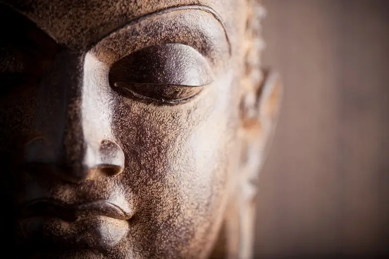 Nahaufnahme einer Buddha-Statue