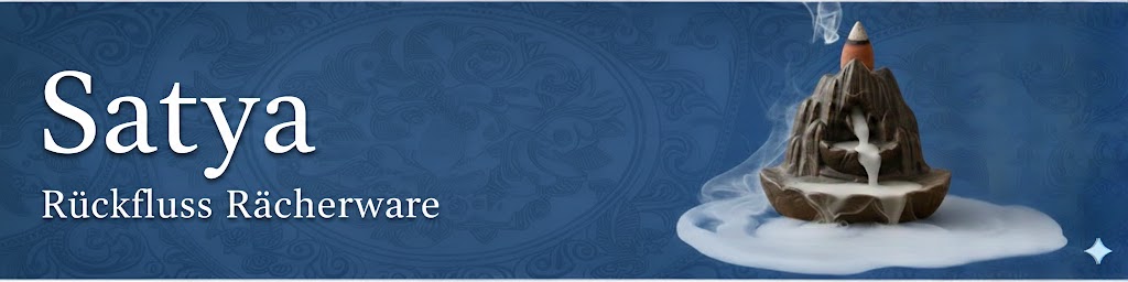 Satya Rückfluss Räucherkegel mit dekorativem Rauchverlauf