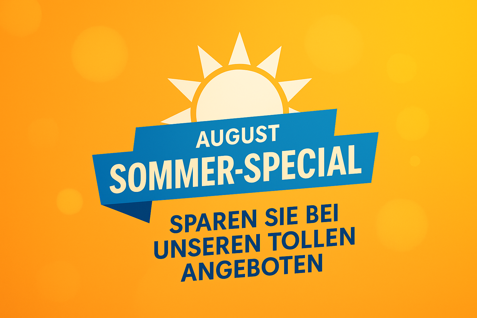 August Sommer-Special – Hinweisgrafik zu den Monatsangeboten