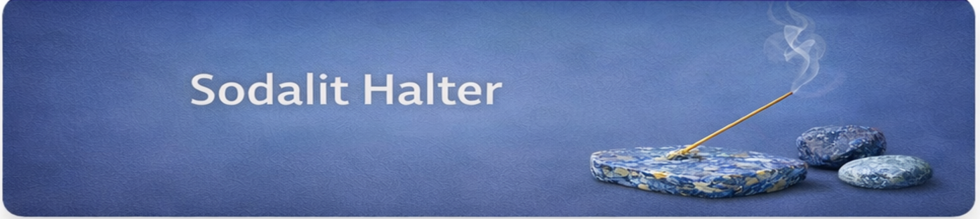 Sodalit Halter für Räucherstäbchen