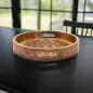 Preview: Serviertablett aus Mangoholz "Blume des Lebens" oben seitlich gesehen Preview: Serviertablett aus Mangoholz "Blume des Lebens" oben seitlich gesehen