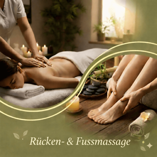 Massage Gutschein Rücken und Fussmassage