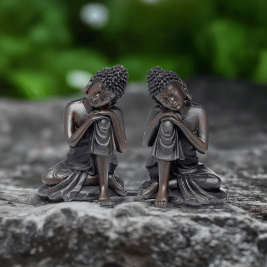 Thai Buddha Statue "Peace of the East" im Set