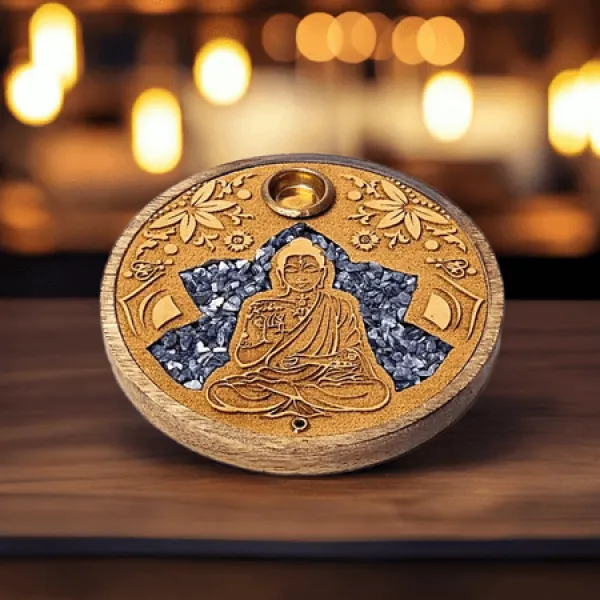 Räucherstäbchen & Kegel Halter Buddha Sodalit Räucherstäbchen & Kegel Halter Buddha Sodalit