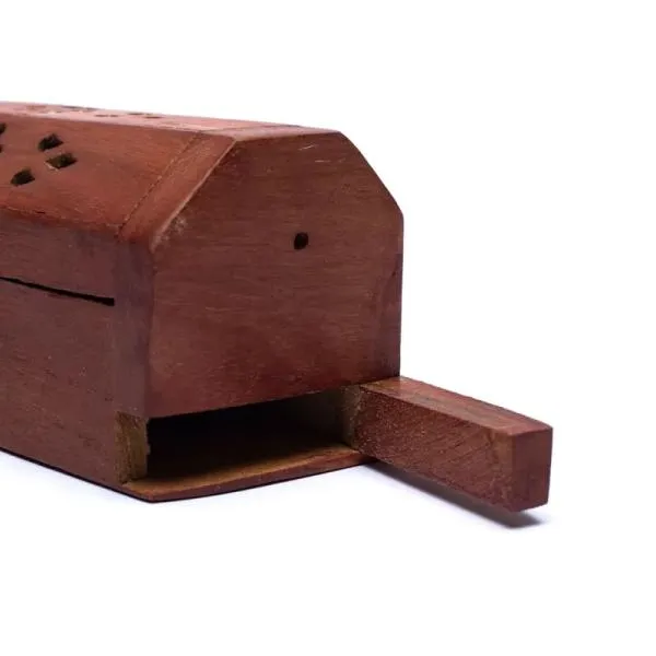 Räucherstäbchenhalter/Dose aus Holz Seitenfach Räucherstäbchenhalter/Dose aus Holz Seitenfach