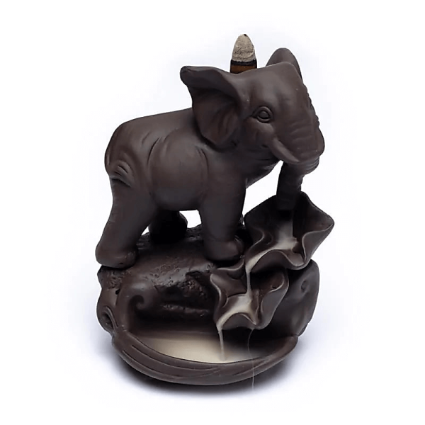 Rückfluss Weihrauchbrenner Elefant mit Kegel