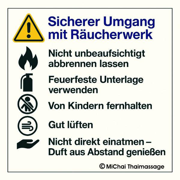 Sicherheitshinweis: Nur feuerfest verwenden, gut lüften, Kinder fernhalten, nicht unbeaufsichtigt brennen lassen.